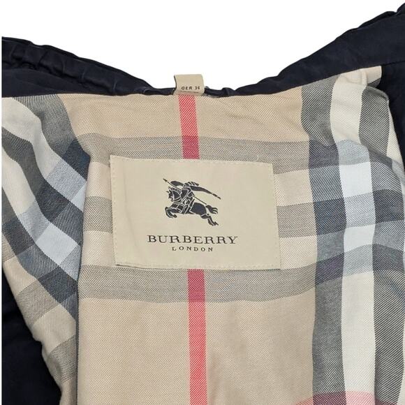 Burberry Brit Lightweight Belted Field Jacket Navy Blue Nova Check 4 - Picture 4 of 12